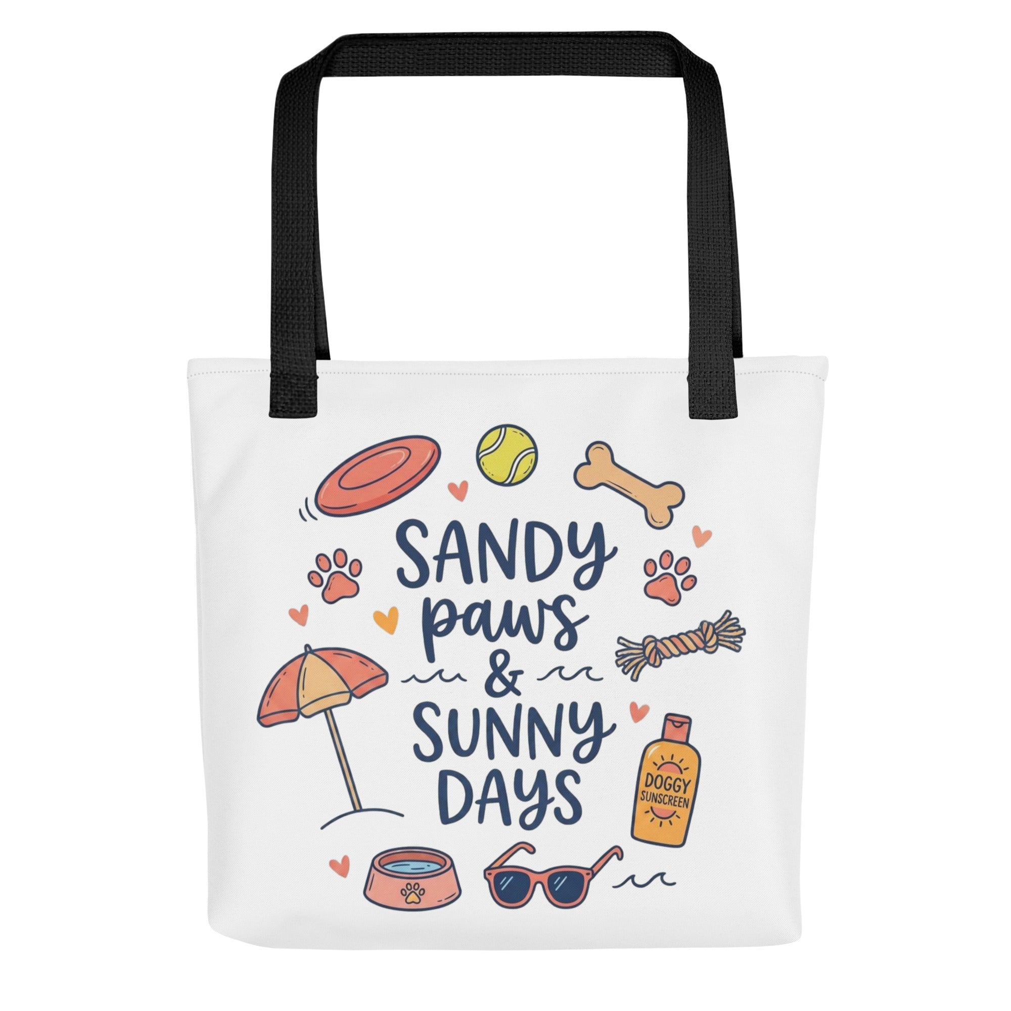 Sandy Paws & Sunny Days Tote Bag . Default Title