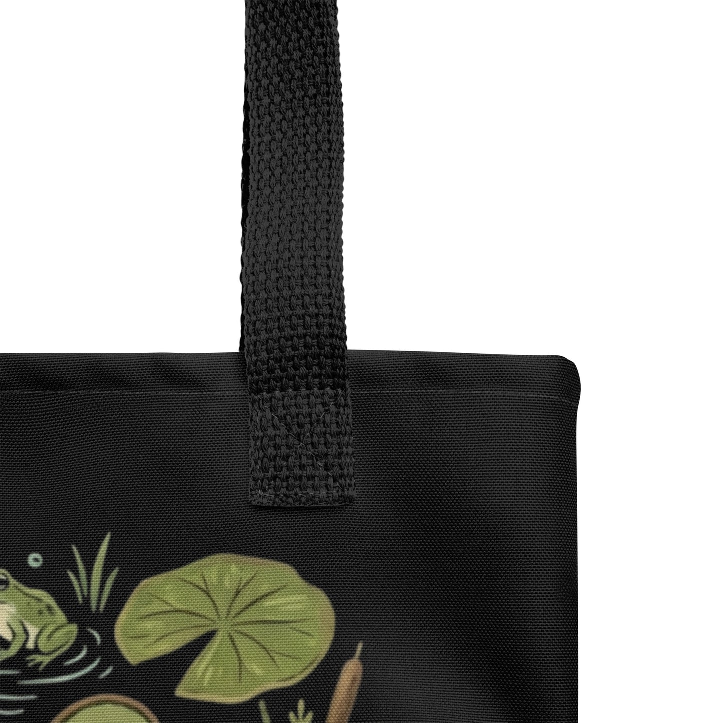 Frog Mode French Bulldog Tote Bag .