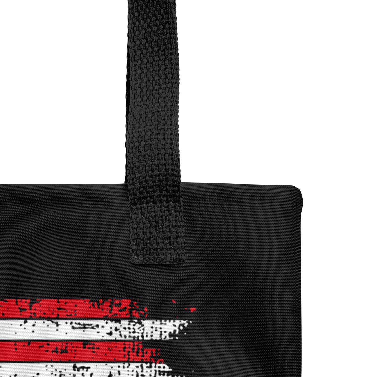 Boston Terrier American Flag Black Tote Bag – 4th of July Patriotic Dog Tote Bag | USA 250th Birthday Tote Bag .