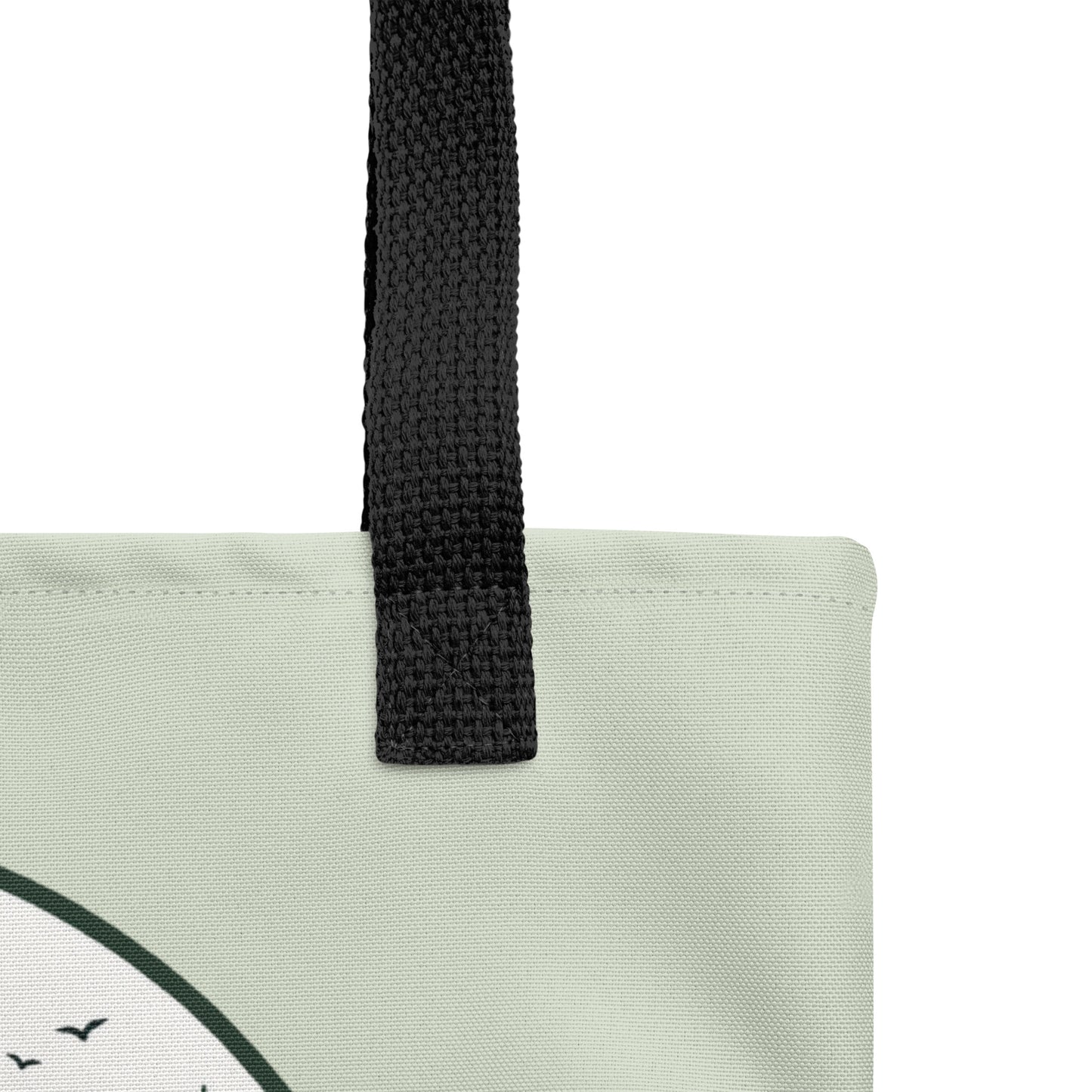 Life Is Better Around the Campfire Boston Terrier Bag, Camping Dog Lover Tote Bag - Light Sage .