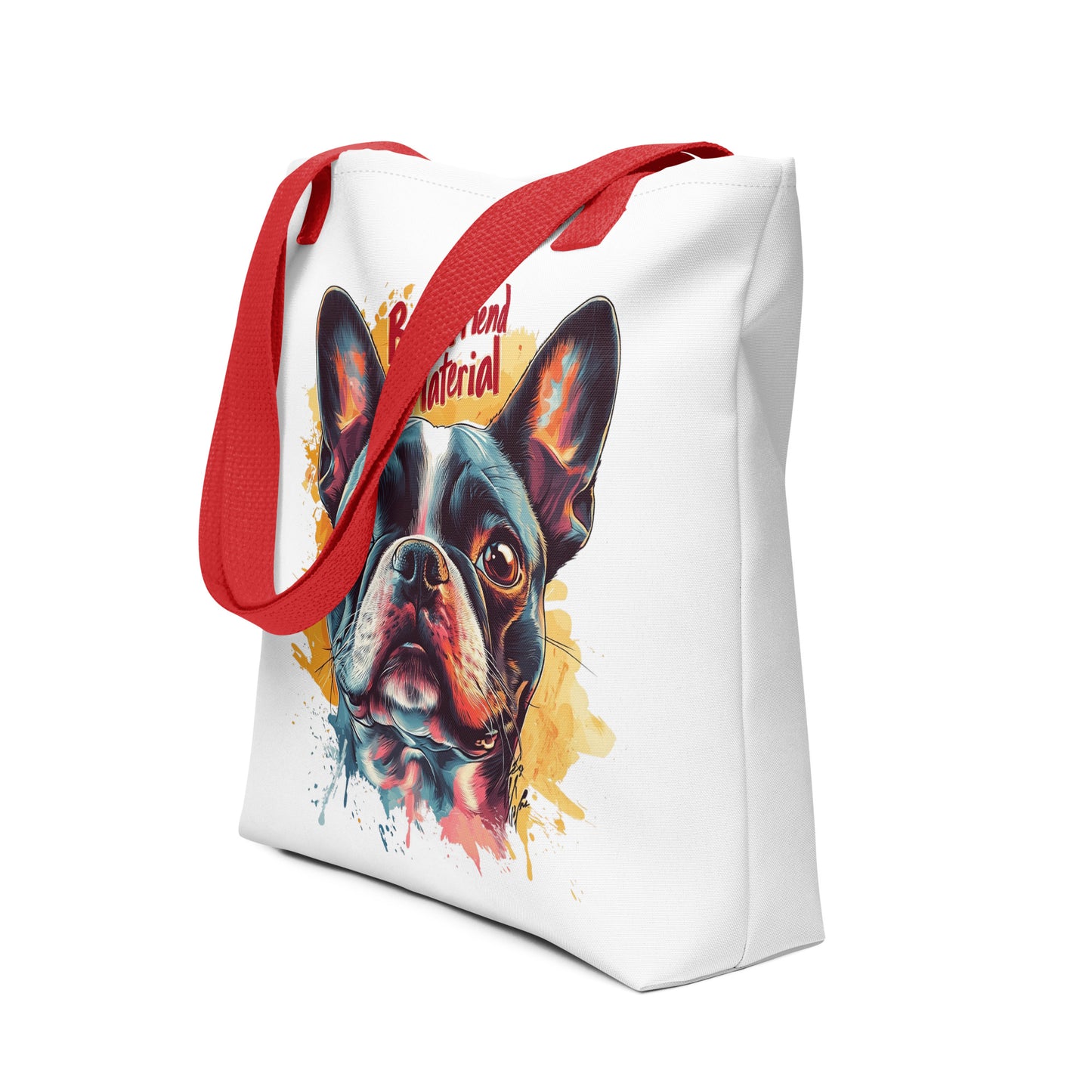 Best Friend Material Tote Bag . Red