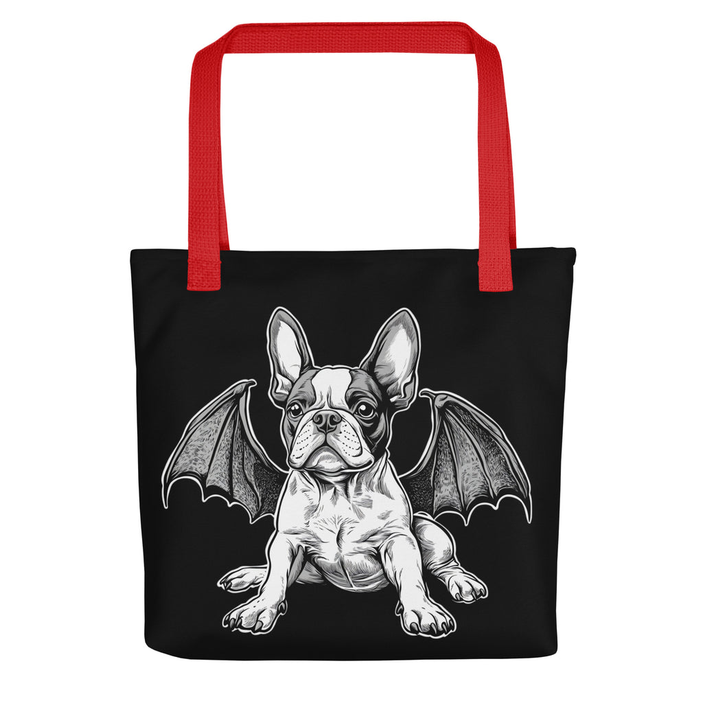 Bat-Winged Boston Terrier Dog Tote Bag