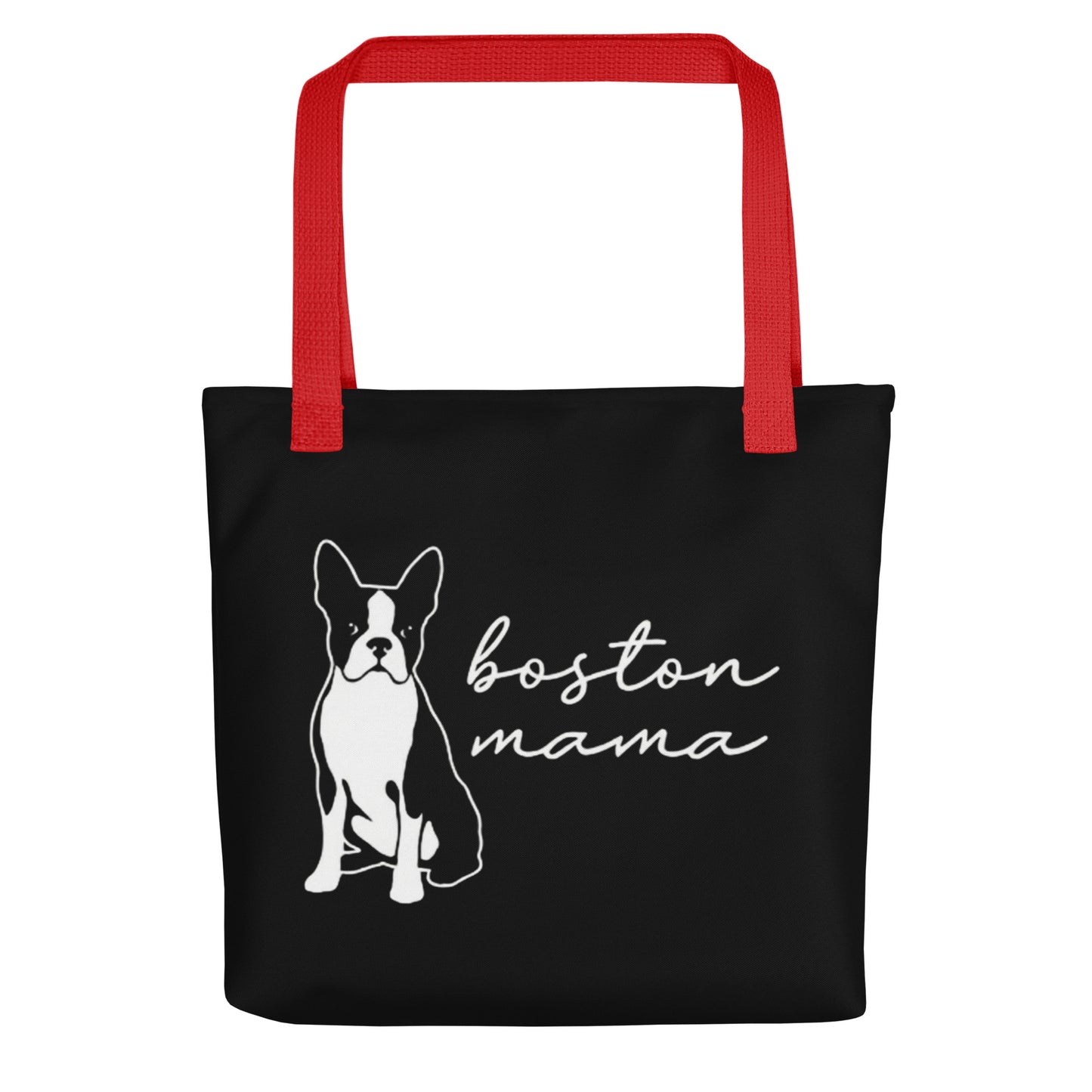 Boston Mama Tote Bag . Red