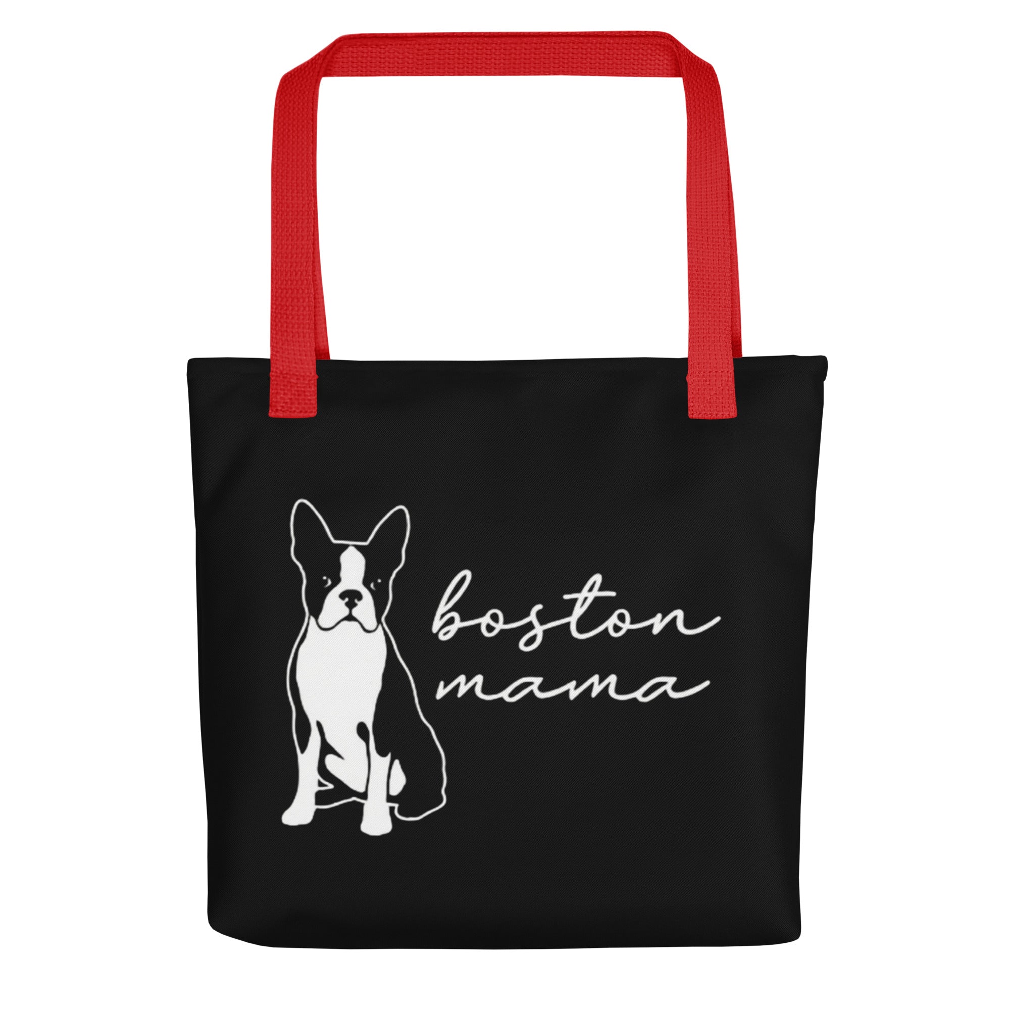 Boston Mama Tote Bag . Red