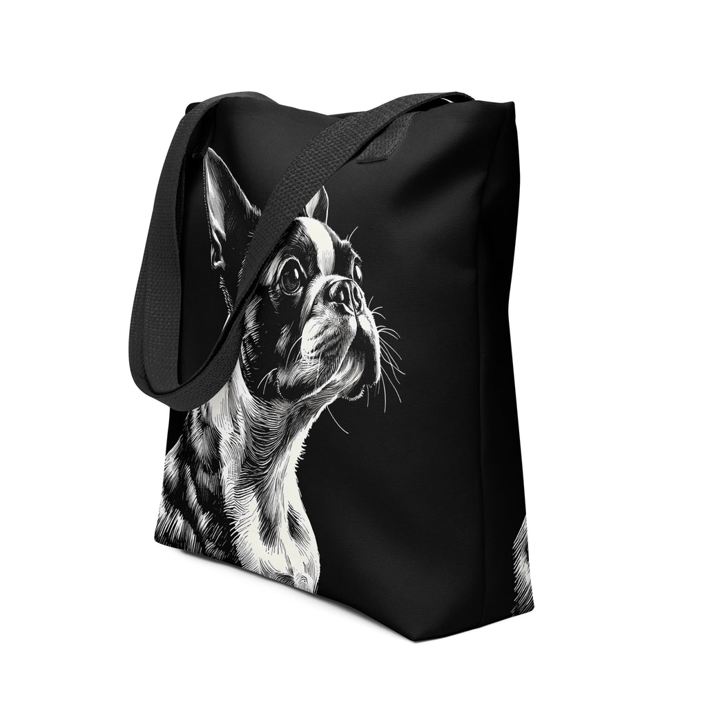 Boston Terrier Line Art Tote Bag