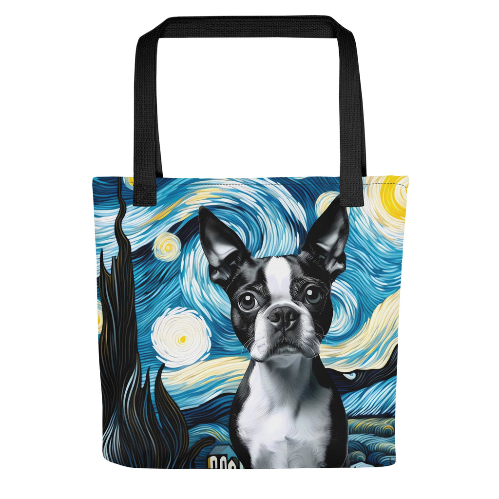 Starry Night - Boston Terrier Tote bag