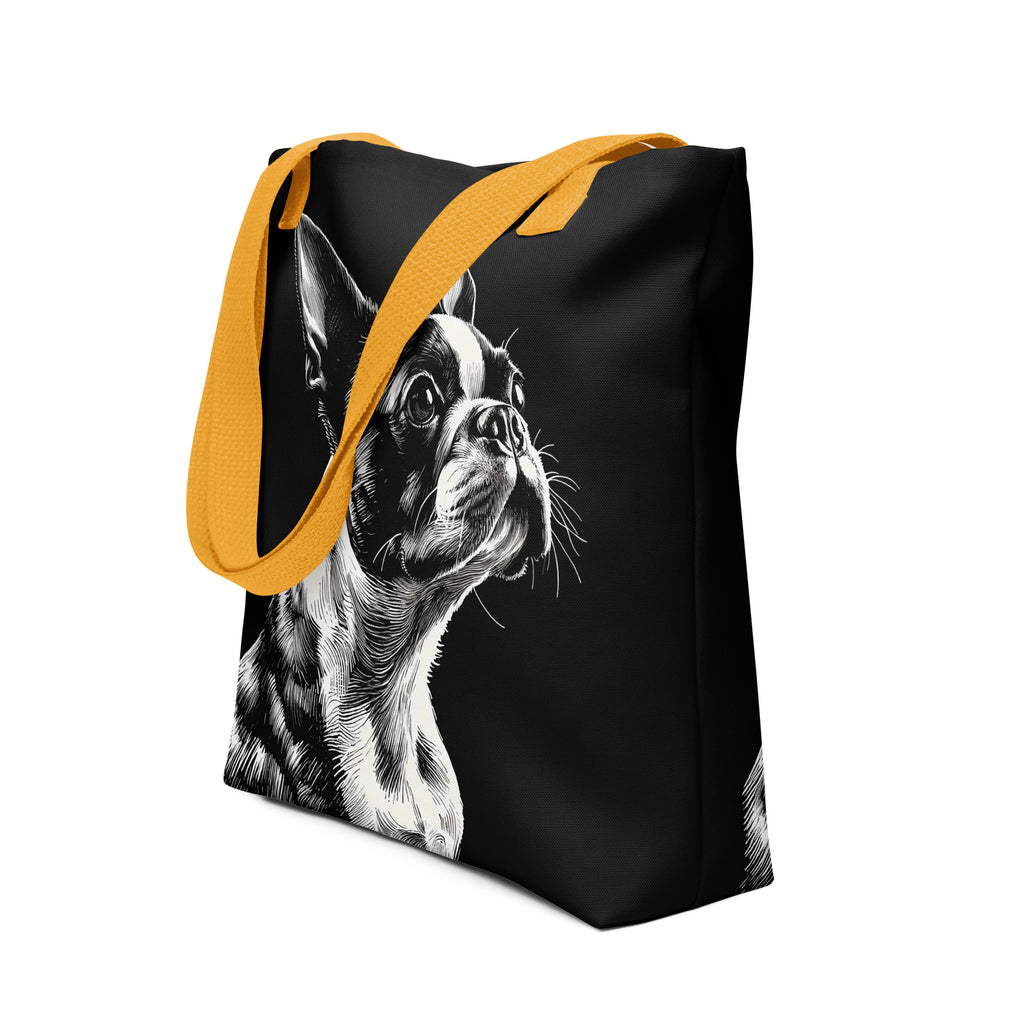 Boston Terrier Line Art Tote Bag