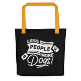 Less People More Dogs Tote bag