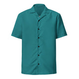 Too Cool Boston Terrier Dog Unisex Button Shirt - Teal . 6XL