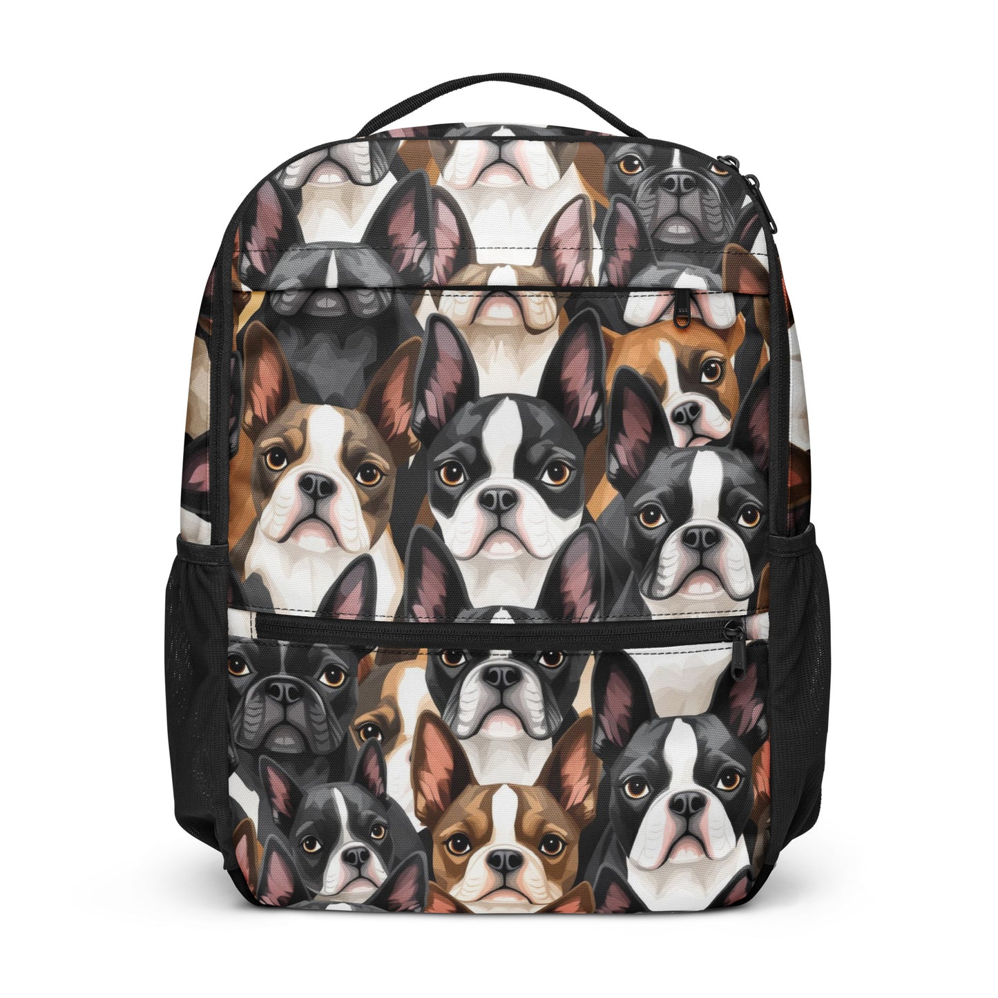 Boston Terrier Dogs Crowd Utility Backpack . Default Title