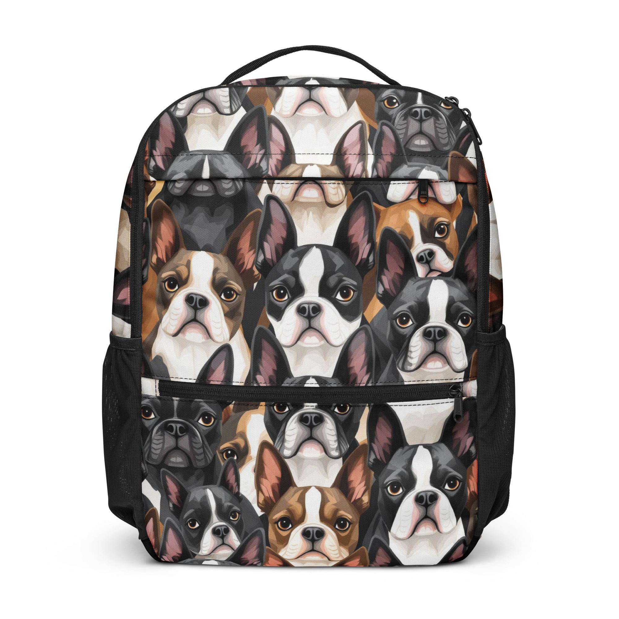 Boston Terrier Dogs Crowd Utility Backpack . Default Title