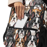 Boston Terrier Dogs Crowd Utility Backpack .