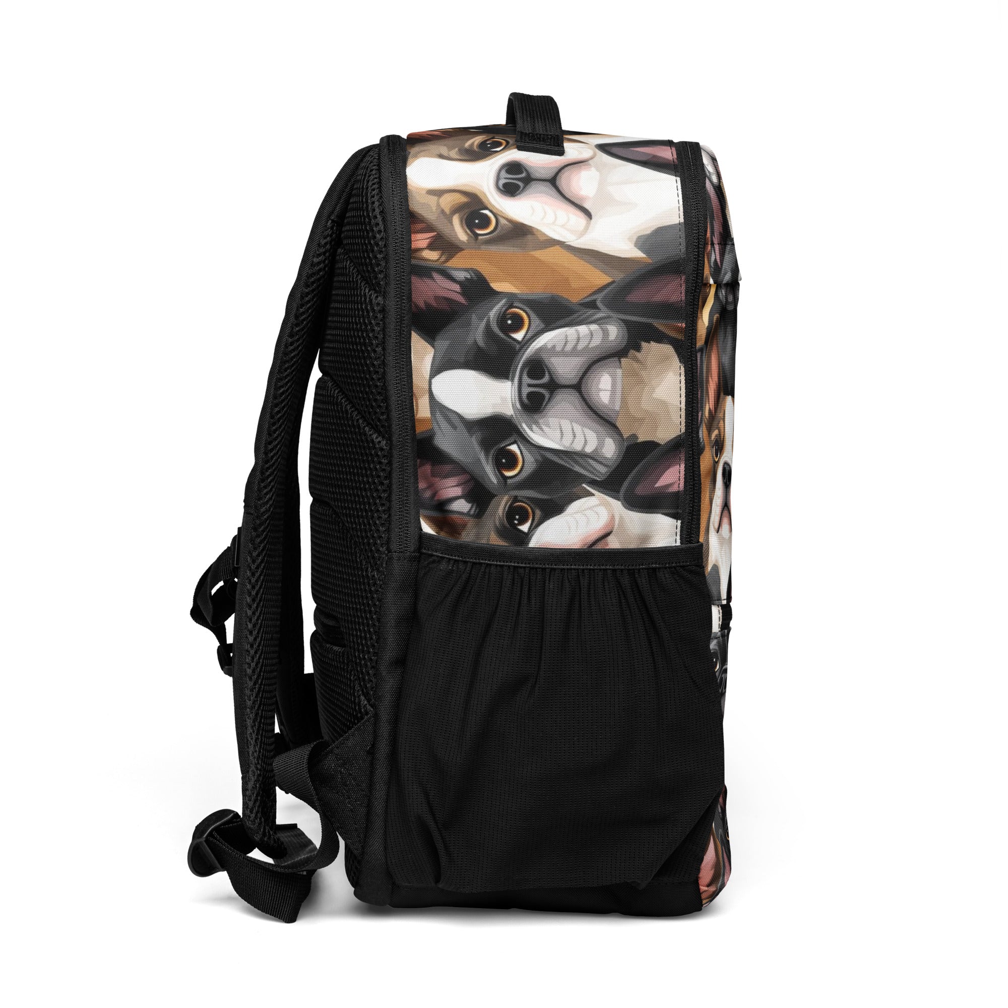 Boston Terrier Dogs Crowd Utility Backpack .