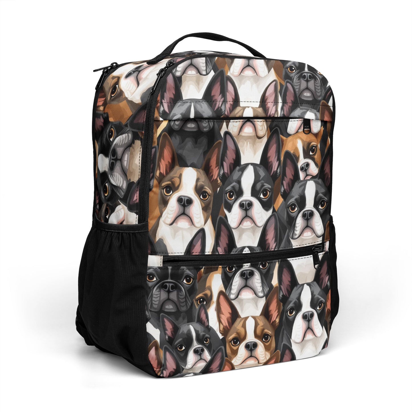 Boston Terrier Dogs Crowd Utility Backpack .