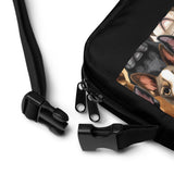 Boston Terrier Dogs Crowd Utility Crossbody Bag .