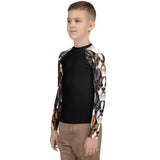 Boston Terrier Dogs Crowd Youth Rash Guard .
