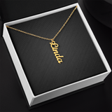 Custom Vertical Dog Name Necklace .