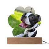 Custom Paw Print Acrylic Plaque With Your Dog's Photo .
