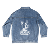 Rescue Dog Dad Denim Jacket . Small