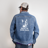 Rescue Dog Dad Denim Jacket .