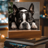 Custom Square Acrylic Plaque With Your Dog's Photo .