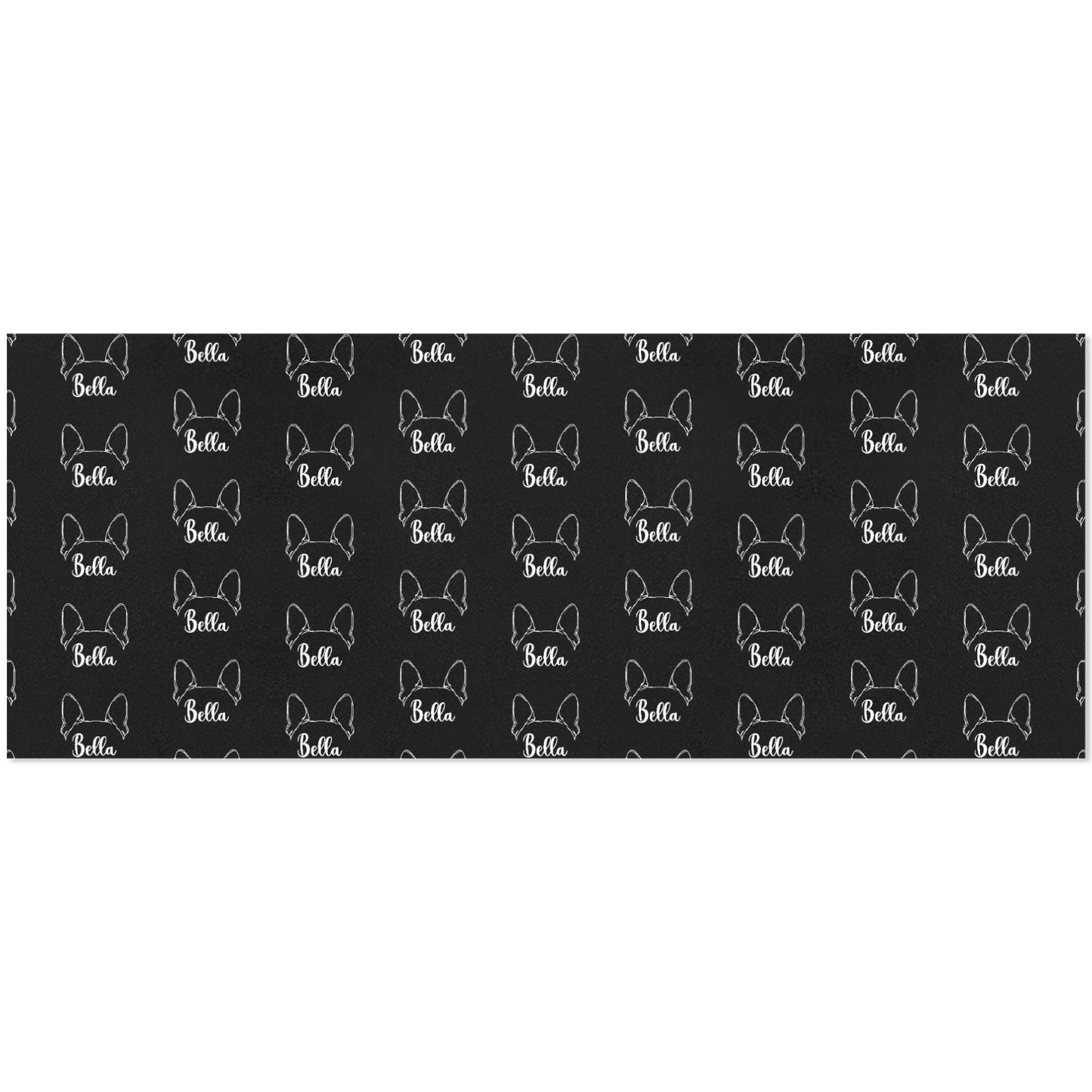 Personalized Gift Wrapping Paper 58"x 22.8" (1 Roll) - Ears With Your Dog's Name