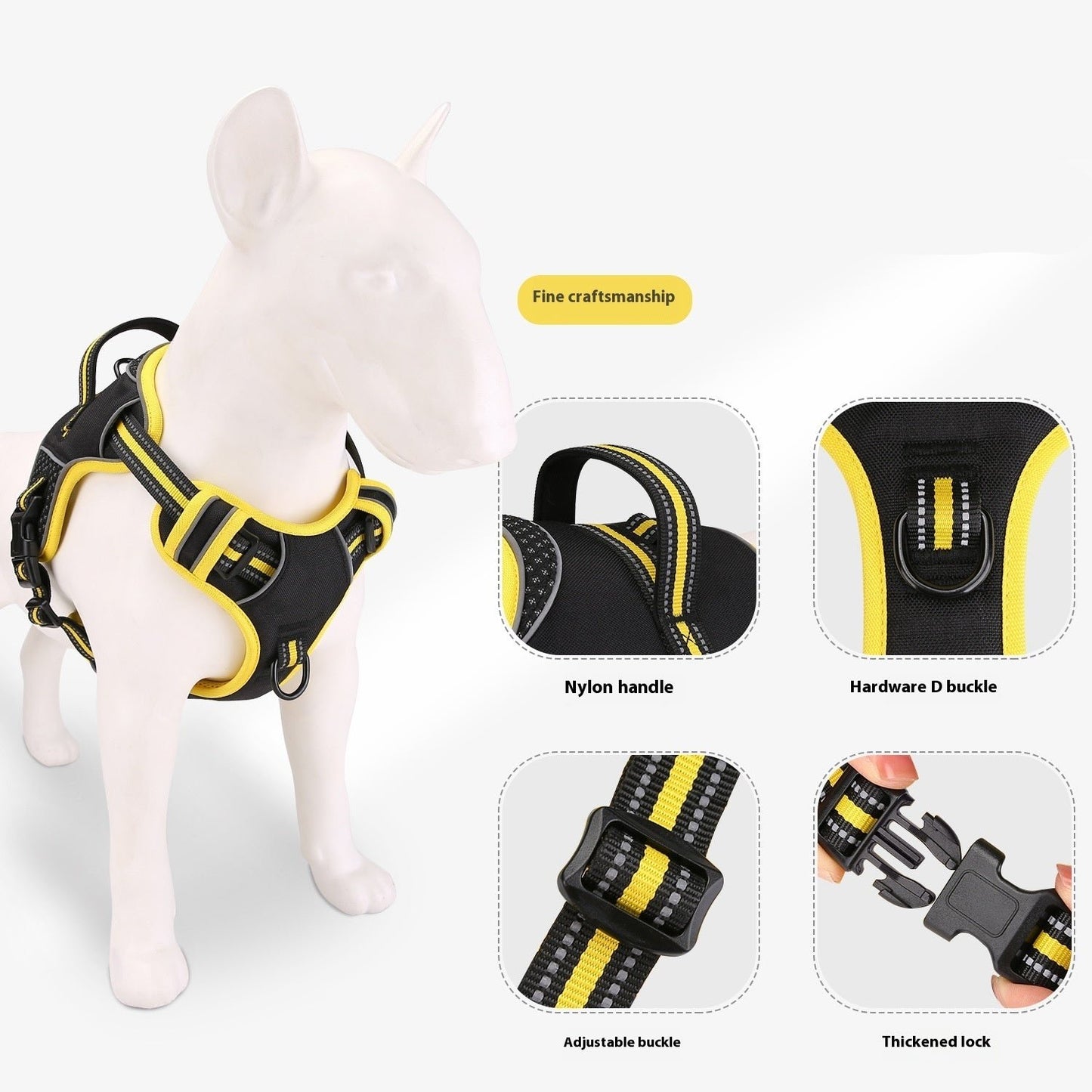 Dog Harness Set with Collar and Leash