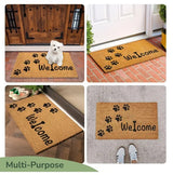 Welcome Hope You Like Dogs Coir Doormat With Non Slip PVC Backing