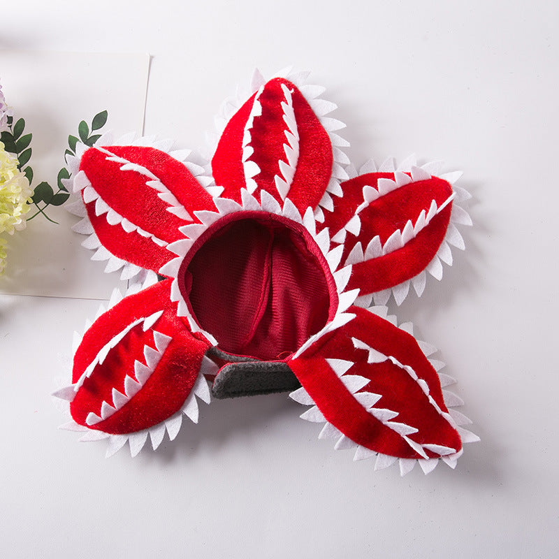 Dog Cannibal Flower Headgear Costume