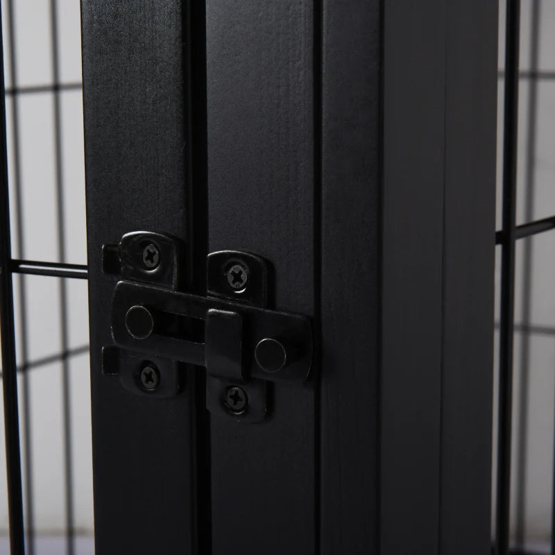 Dog Crate Furniture, 32 Inch Wide Small Medium Dog Cage, End Table With 2 Doors, Puppy Kennel, Black .