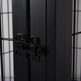 Dog Crate Furniture, 32 Inch Wide Small Medium Dog Cage, End Table With 2 Doors, Puppy Kennel, Black .