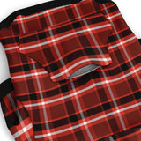 Dog Zip-Up Hoodie - Red Black White Plaid
