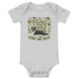 Frog Mode Boston Terrier Dog Frog Legs Baby Short Sleeve Onesie . Athletic Heather