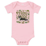 Frog Mode Boston Terrier Dog Frog Legs Baby Short Sleeve Onesie . Pink
