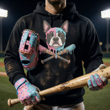 Baseball Drip Boston Terrier Dog Unisex Hoodie .