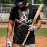 Baseball Drip Boston Terrier Dog Unisex T-Shirt .