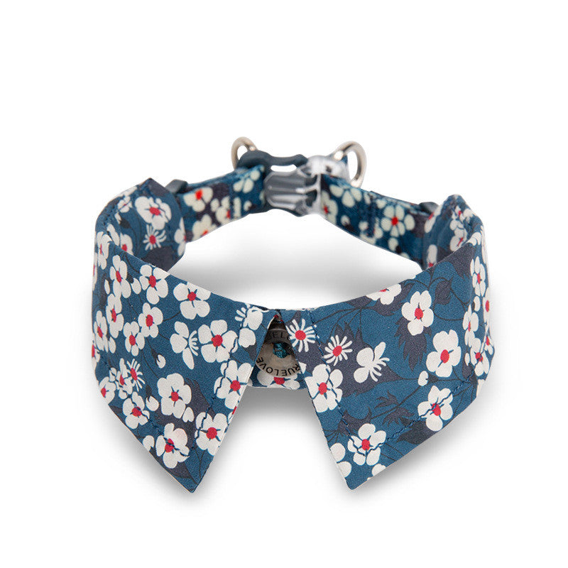 TrueLove Floral Fashion Dog Accessories . Floral Blue