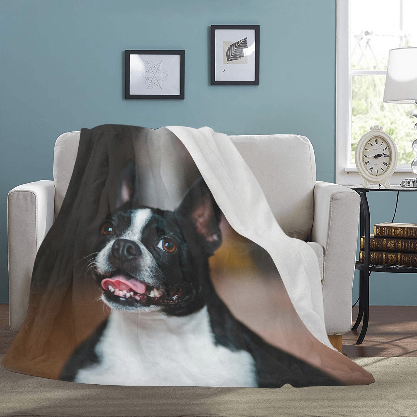 Custom Dog Picture Ultra-Soft Micro Fleece Blankets .