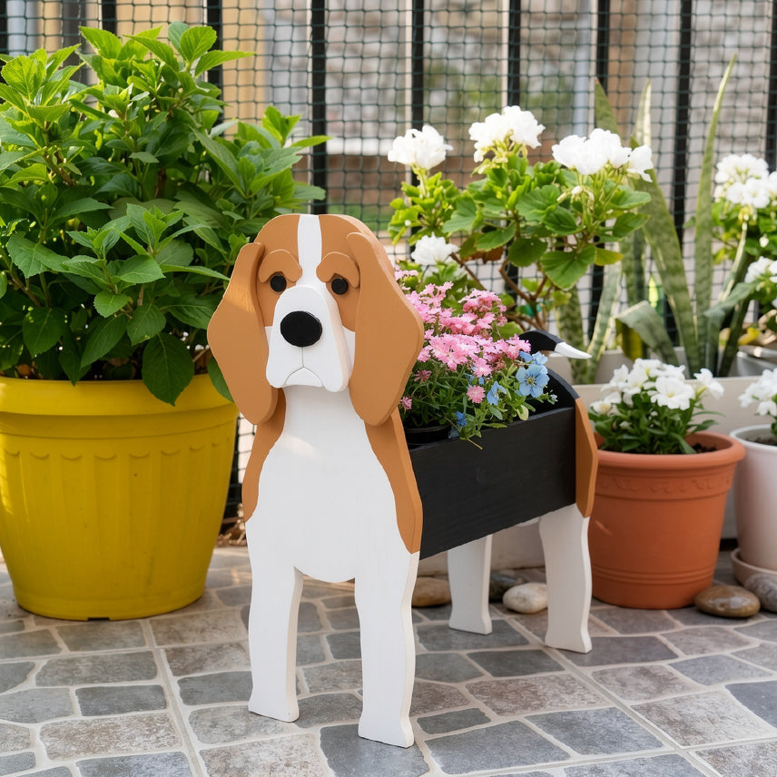 Beagle Shaped Planter .