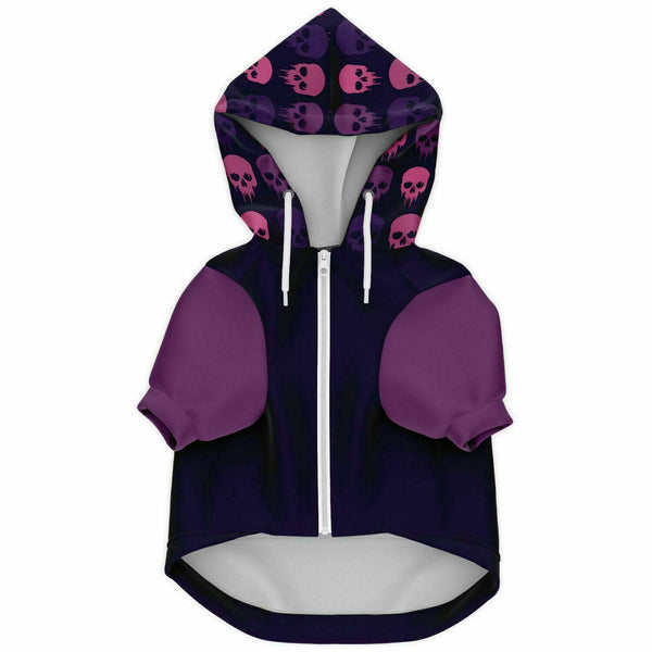 Dog Zip-Up Hoodie - Halloween Skulls