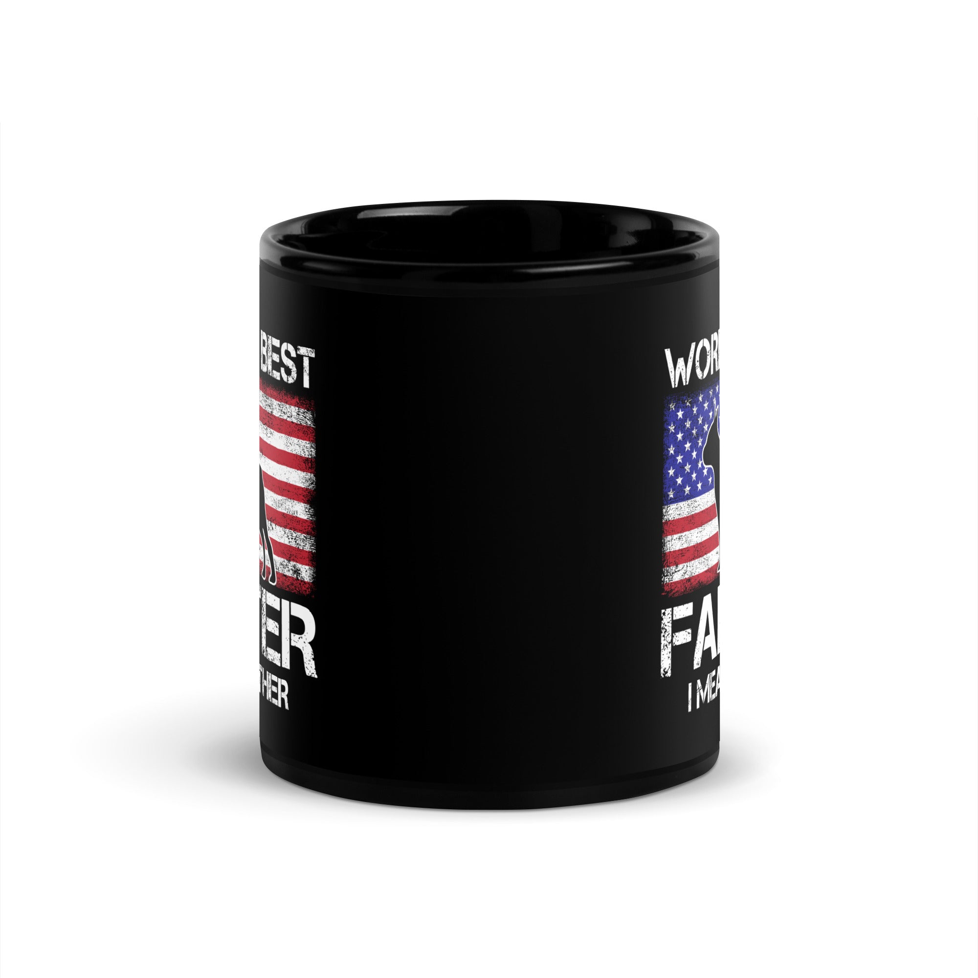 World's Best Farter I Mean Father Black Glossy Mug