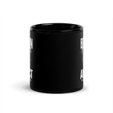 Boston Addict (No Cure. No Regrets.) Black Glossy Mug .