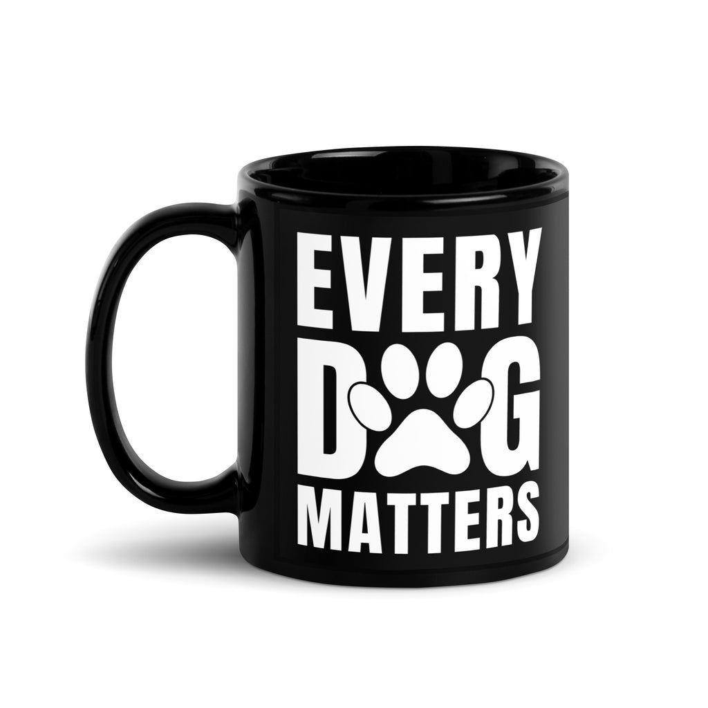 Every Dog Matters Black Glossy Mug