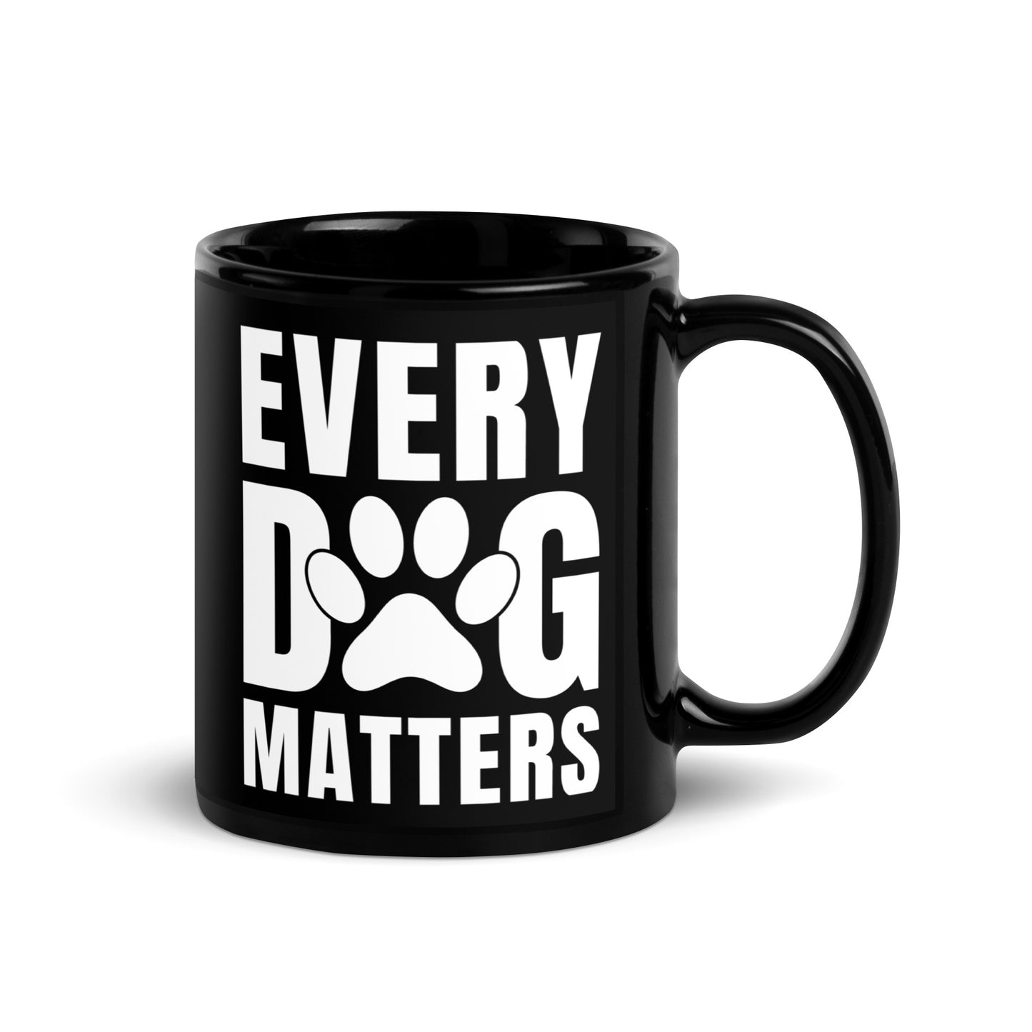 Every Dog Matters Black Glossy Mug