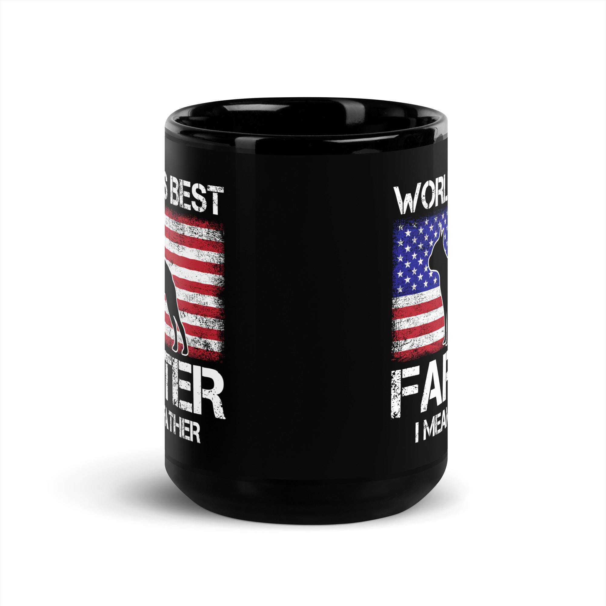 World's Best Farter I Mean Father Black Glossy Mug