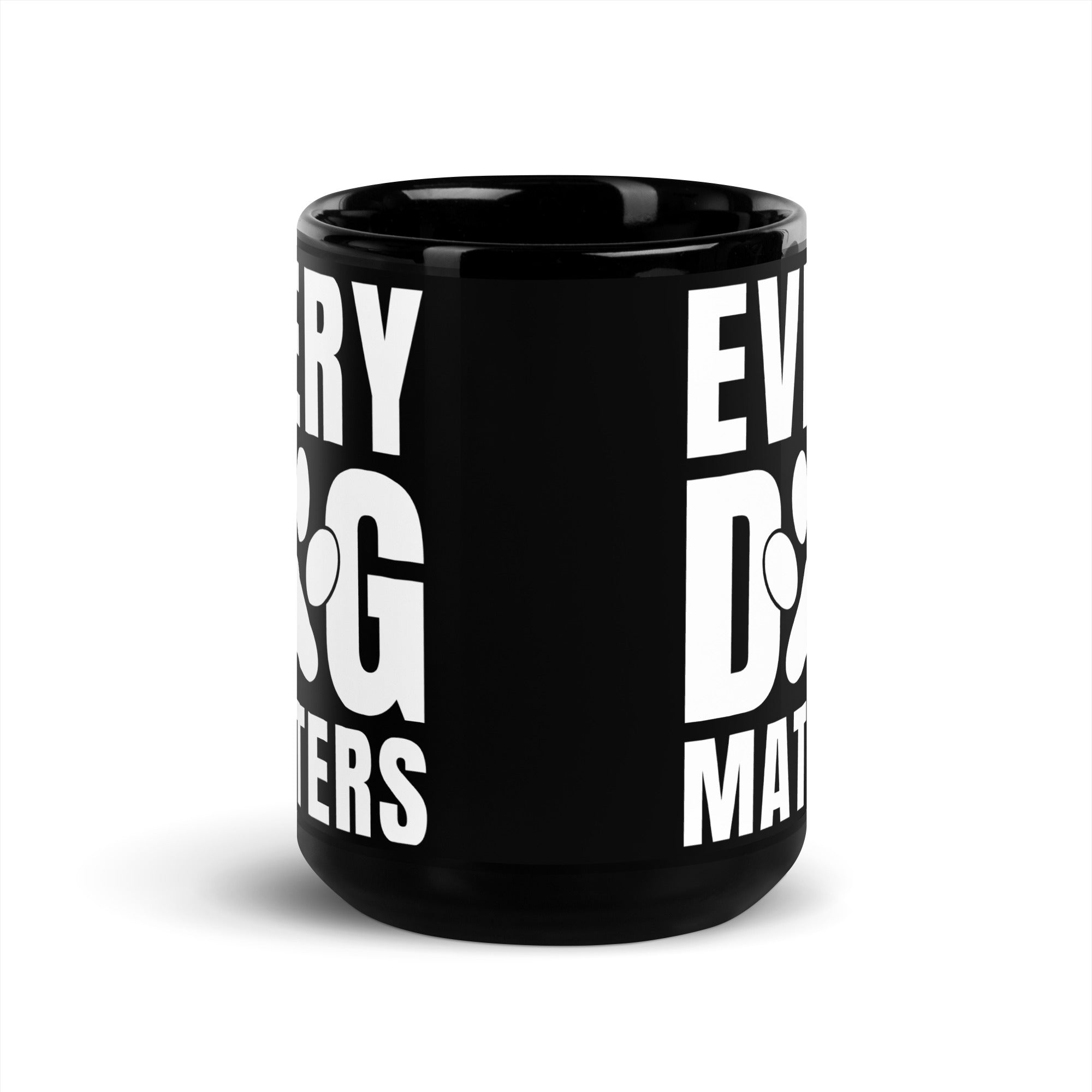 Every Dog Matters Black Glossy Mug
