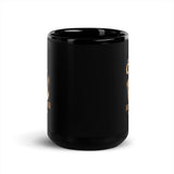 Iced Coffee & Boston Terrier All Day Every Day Black Glossy Mug .