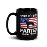 World's Best Farter I Mean Father Black Glossy Mug