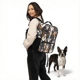 Boston Terrier Dogs Crowd Utility Backpack .