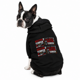 Boston Terrier Word Collage 100% Cotton Dog Fleece Hoodie – Dog Lover Typography Art .
